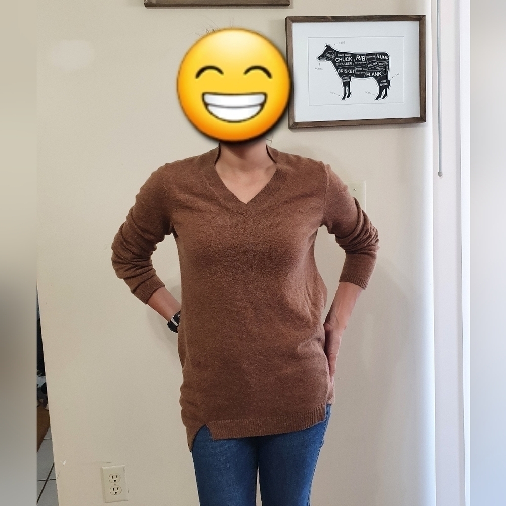 Lafayette 148 Cashmere Rustic Oak Pullover Sweater